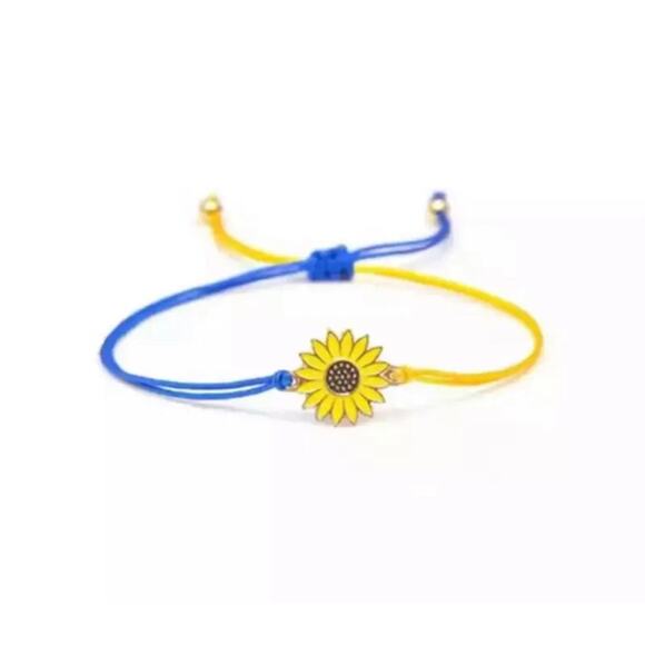 Ukranian Bracelet With Sunflower - Picture 1 of 5